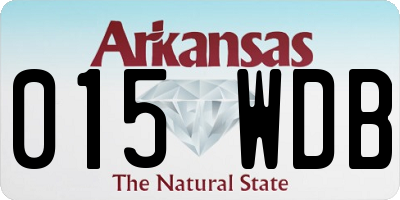 AR license plate 015WDB