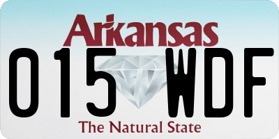 AR license plate 015WDF