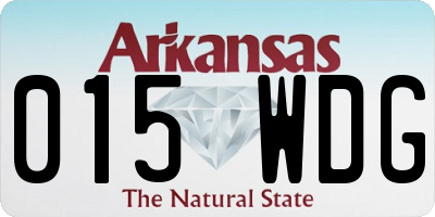 AR license plate 015WDG