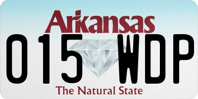 AR license plate 015WDP