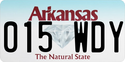 AR license plate 015WDY