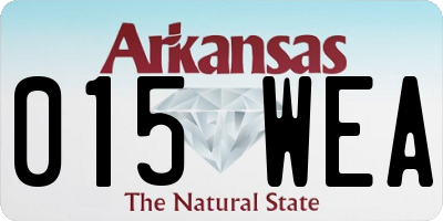AR license plate 015WEA