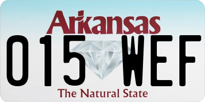 AR license plate 015WEF