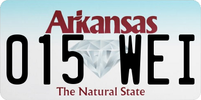 AR license plate 015WEI