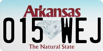 AR license plate 015WEJ