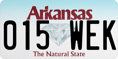 AR license plate 015WEK