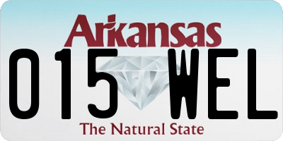AR license plate 015WEL