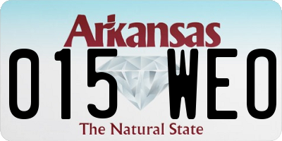 AR license plate 015WEO