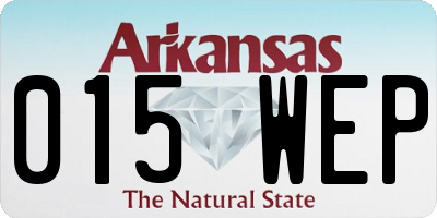 AR license plate 015WEP