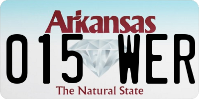 AR license plate 015WER