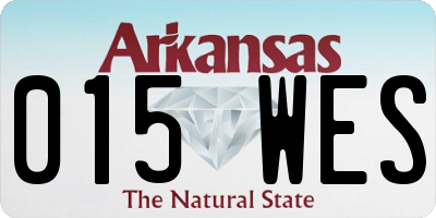 AR license plate 015WES
