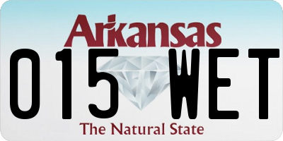 AR license plate 015WET