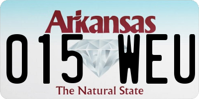 AR license plate 015WEU