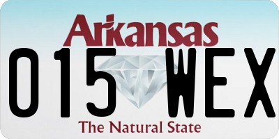 AR license plate 015WEX