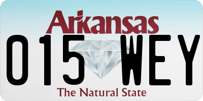 AR license plate 015WEY