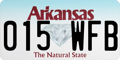 AR license plate 015WFB