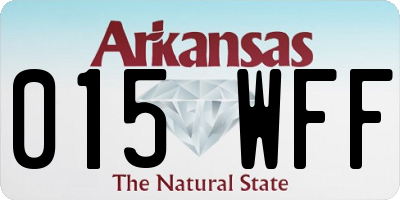 AR license plate 015WFF