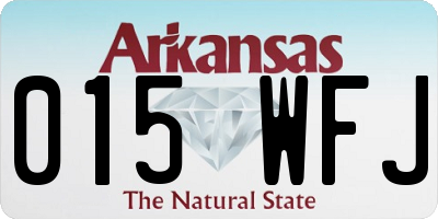 AR license plate 015WFJ