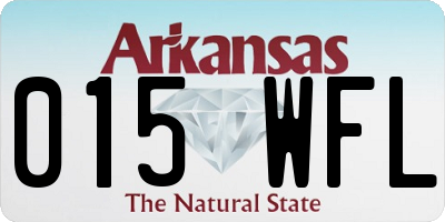 AR license plate 015WFL