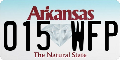 AR license plate 015WFP