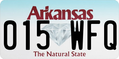 AR license plate 015WFQ