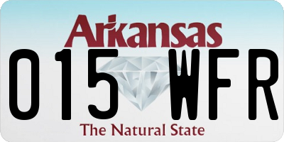 AR license plate 015WFR