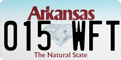 AR license plate 015WFT