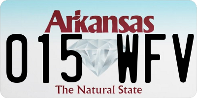 AR license plate 015WFV