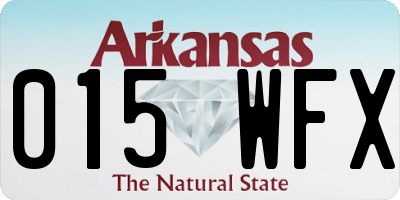 AR license plate 015WFX
