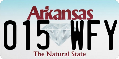 AR license plate 015WFY