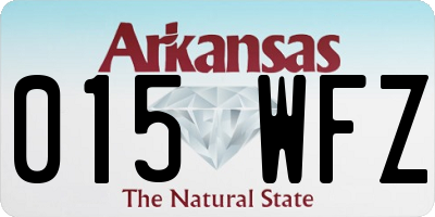 AR license plate 015WFZ