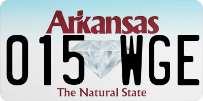 AR license plate 015WGE