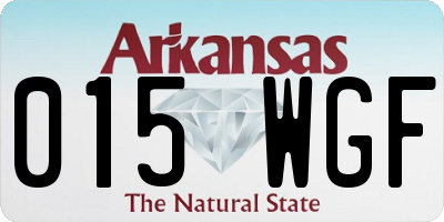 AR license plate 015WGF