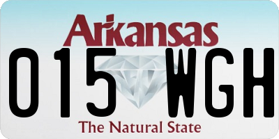 AR license plate 015WGH