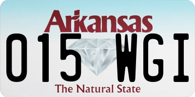AR license plate 015WGI