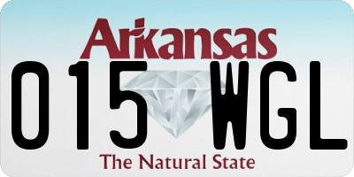 AR license plate 015WGL