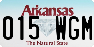 AR license plate 015WGM