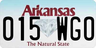 AR license plate 015WGO