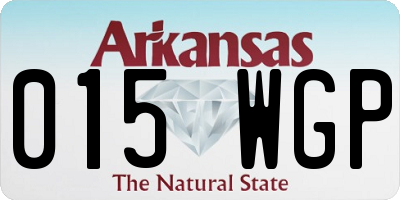 AR license plate 015WGP