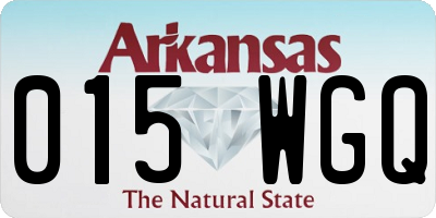 AR license plate 015WGQ