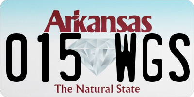 AR license plate 015WGS