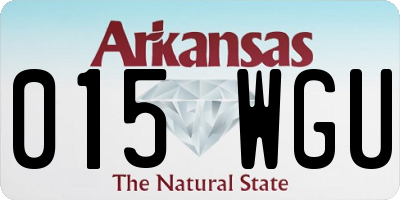 AR license plate 015WGU