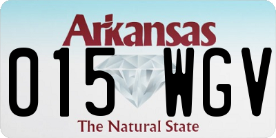 AR license plate 015WGV