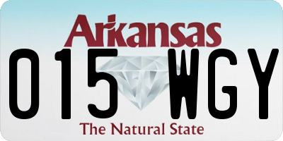 AR license plate 015WGY
