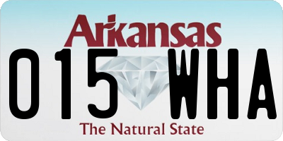 AR license plate 015WHA