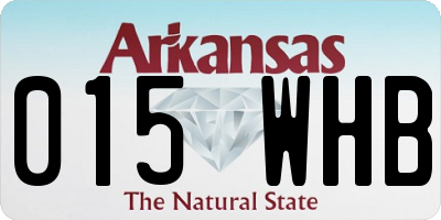 AR license plate 015WHB