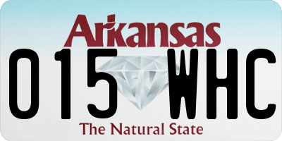 AR license plate 015WHC