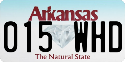 AR license plate 015WHD