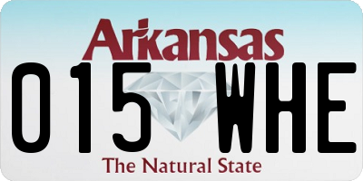AR license plate 015WHE