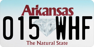 AR license plate 015WHF
